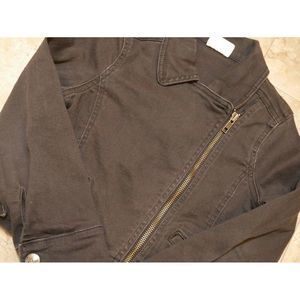 Girl's Crazy 8 Black Denim Motorcyle Jacket Sz.5-6